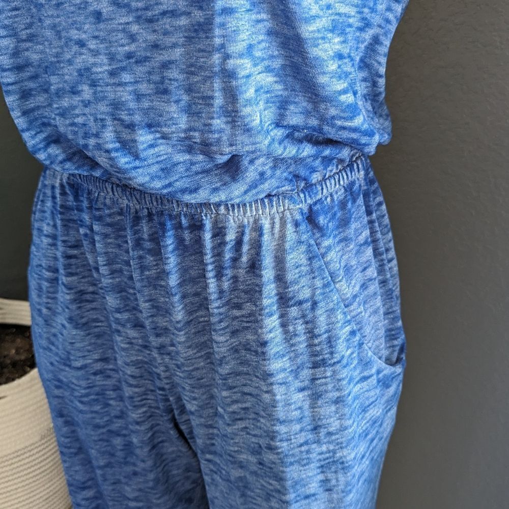 Derek Heart Blue Jumpsuit - Picture 6 of 10